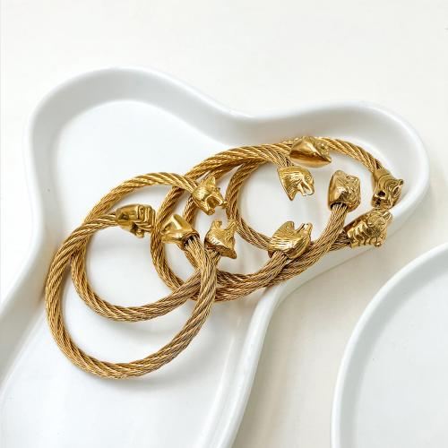 304 Stainless Steel Ranneke rannerengas, real kullattu, muoti korut & Unisex & eri tyylejä valinta, Myymät PC