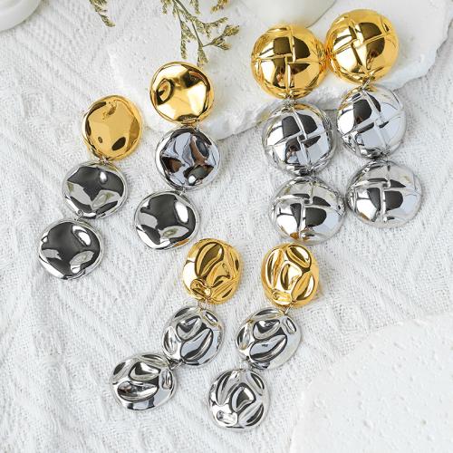 Edelstahl Tropfen Ohrring, 304 Edelstahl, plattiert, verschiedene Stile für Wahl & für Frau & zweifarbig, verkauft von Paar