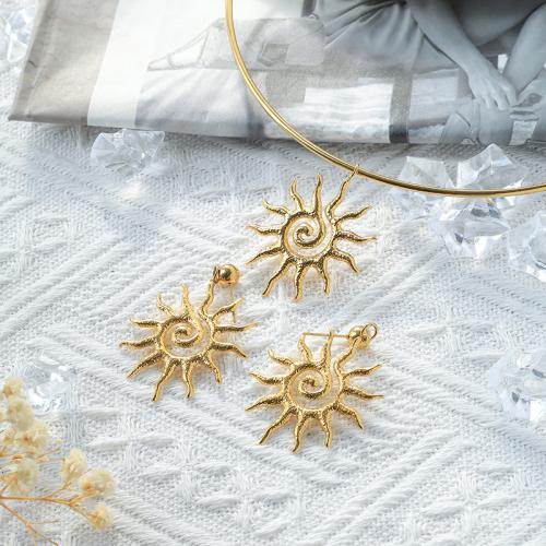 Stainless Steel smycken Ställer, 304 rostfritt stål, plated, olika stilar för val & för kvinna & ihålig, gyllene, Säljs av PC