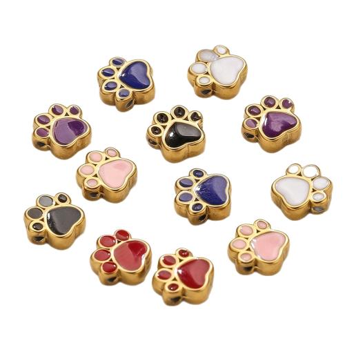 Rostfritt stål pärlor, 304 rostfritt stål, Claw, guldfärg pläterade, DIY & emalj, fler färger för val, 5PC/Bag, Säljs av Bag