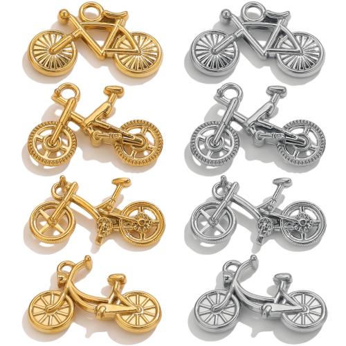 Stainless Steel Pendants 304 Stainless Steel Motorcycle plated DIY Sold By Bag