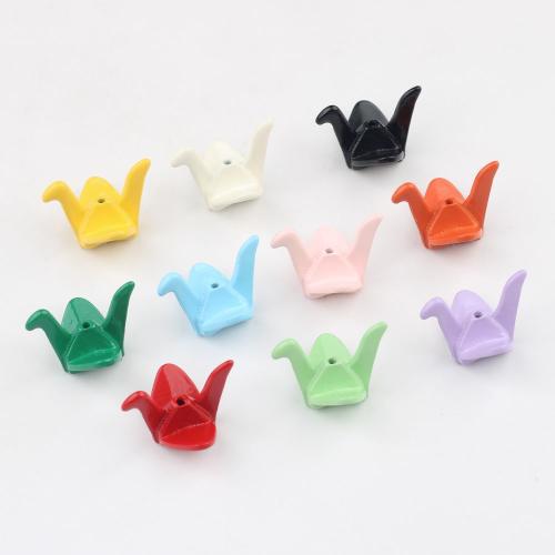 Zink Alloy Smycken Pärlor, Tusen Origami kranar, målat, DIY, fler färger för val, 100PC/Bag, Säljs av Bag