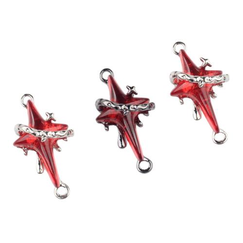 Connecteur de résine, alliage de zinc, avec résine, croix, Placage, DIY, couleurs mélangées, 100PC/sac, Vendu par sac