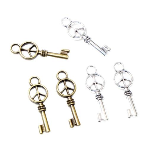 Zinek přívěsky na klíče, DIY, více barev na výběr, 26x9mm, 100PC/Bag, Prodáno By Bag