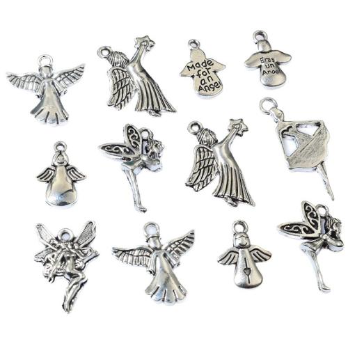 Character Shaped Zinc Alloy Pendants, liga de zinco, DIY, 100PCs/Bag, vendido por Bag
