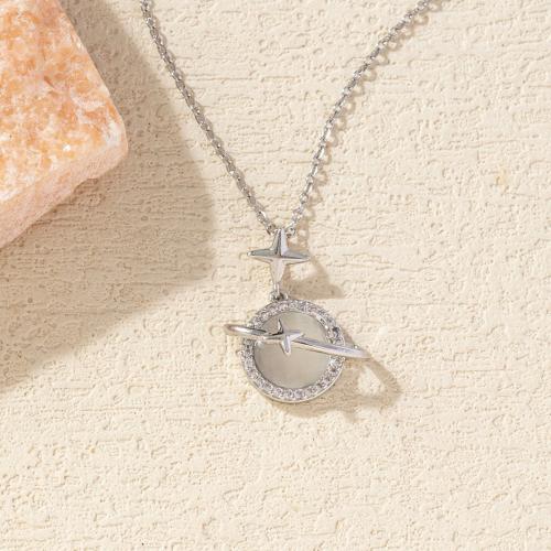 Cubic Zircon Micro Pave Mässing Halsband, med Cats Eye, plated, mode smycken & micro bana cubic zirconia & för kvinna, fler färger för val, Säljs av PC