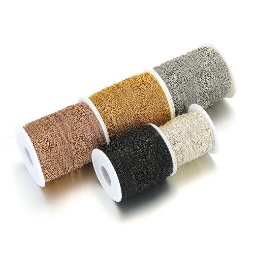 Rostfritt stål Oval kedja, 304 rostfritt stål, guldfärg pläterade, DIY, fler färger för val, 2m/Bag, Säljs av Bag