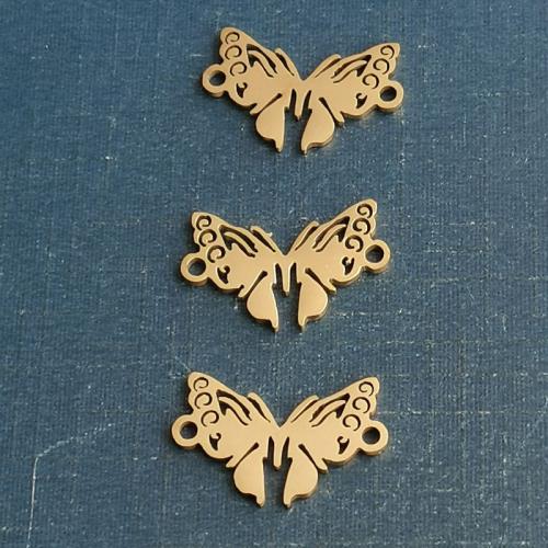 Nerezová ocel zvířat Přívěsky, 304 Stainless Steel, barva pozlacený, DIY, více barev na výběr, 10PC/Bag, Prodáno By Bag