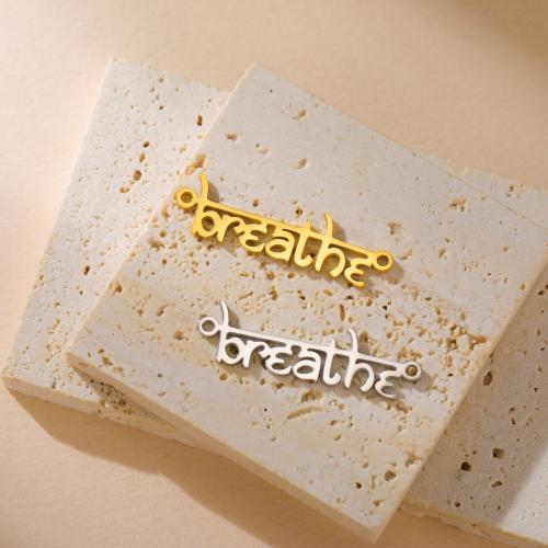 Nerezová ocel Connector, 304 Stainless Steel, Abecední písmeno, DIY, více barev na výběr, 31x9mm, 10PC/Bag, Prodáno By Bag