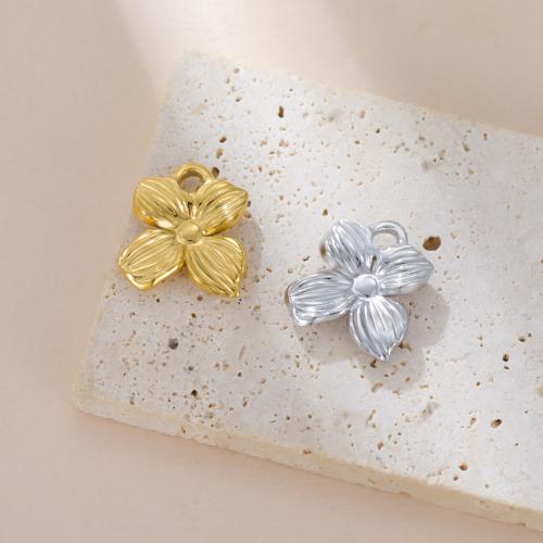Stainless Steel Flower Pendant 304 Stainless Steel plated DIY Sold By Bag