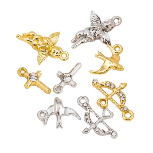 Stainless Steel Pendants Zinc Alloy plated DIY & with rhinestone Sold By Bag