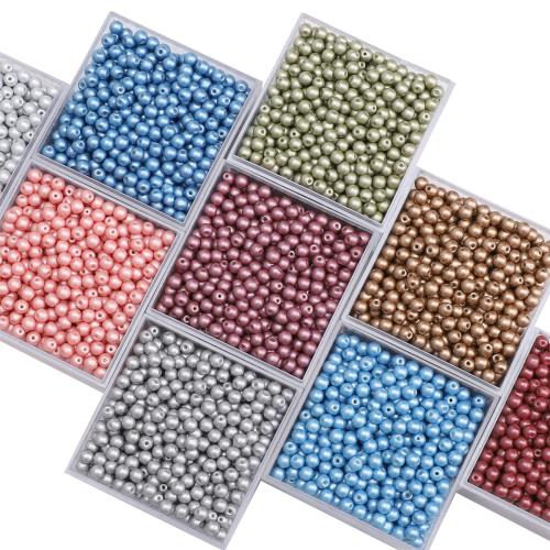 Perles en verre de mode, perle de verre, Placage de couleur d'or, DIY, plus de couleurs à choisir, 100PC/sac, Vendu par sac