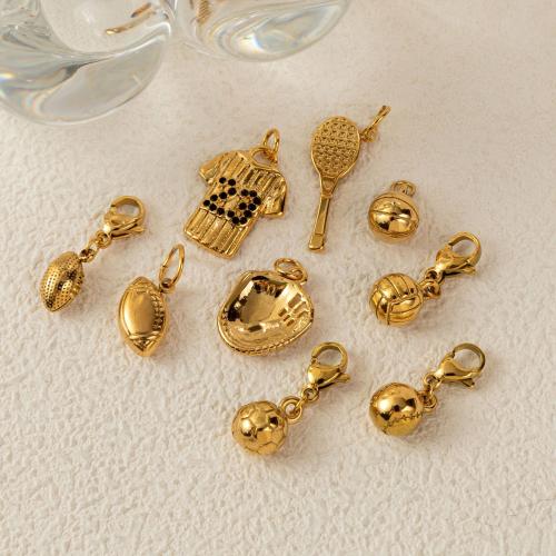 Nerezová ocel Šperky Přívěsky, 304 Stainless Steel, barva pozlacený, DIY & s drahokamu, více barev na výběr, 130x70x20mm, Prodáno By PC