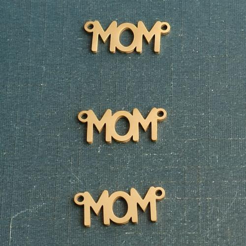 304 Stainless Steel Přívěsek, barva pozlacený, DIY, více barev na výběr, 10PC/Bag, Prodáno By Bag