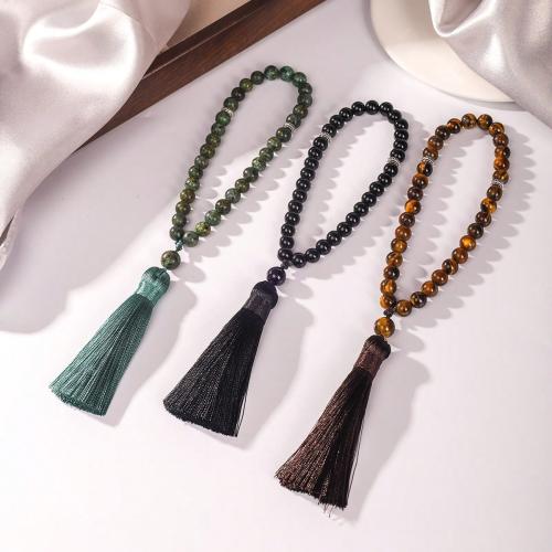 pierre gemme bracelet, avec fil élastique & cordon de polyester, bijoux de mode & différents matériaux pour le choix & unisexe, Longueur Environ 23 cm, Vendu par PC