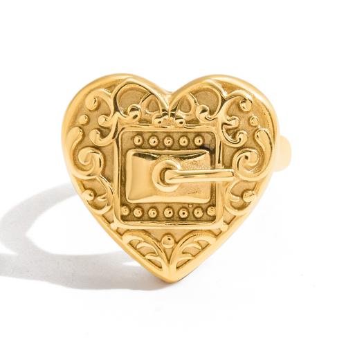 Ring Finger ze stali nierdzewnej, Stal nierdzewna 304, Powlekane, biżuteria moda & różne style do wyboru & dla kobiety, złoty, sprzedane przez PC