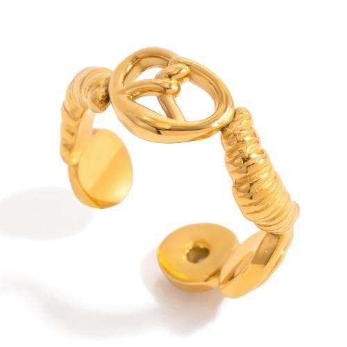 Ring Finger ze stali nierdzewnej, Stal nierdzewna 304, Pozłacane 18K, różne style do wyboru & dla kobiety & pusty, sprzedane przez PC