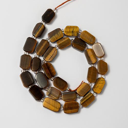 Tiger Eye pärlor, med Seedbead, mode smycken, blandade färger, Såld Per 38 cm Strand