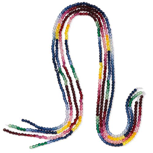 Perles en verre de mode, Des billes de verre, DIY, couleurs mélangées, Vendu par brin