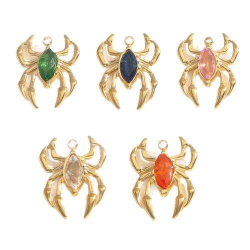 Crystal Hängen, 304 rostfritt stål, med Kristall, plated, DIY, fler färger för val, Säljs av PC