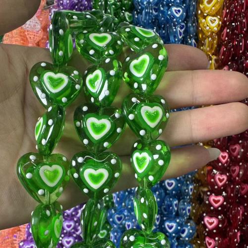 Holprige Lampwork Perlen, Herz, DIY & Emaille, keine, 20mm, 20PCs/Tasche, verkauft von Tasche