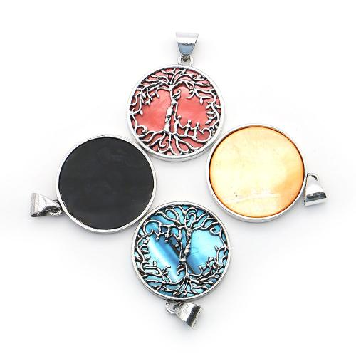 Shell Halsband, Mässing, med Shell, DIY, fler färger för val, 32x36mm, Säljs av PC