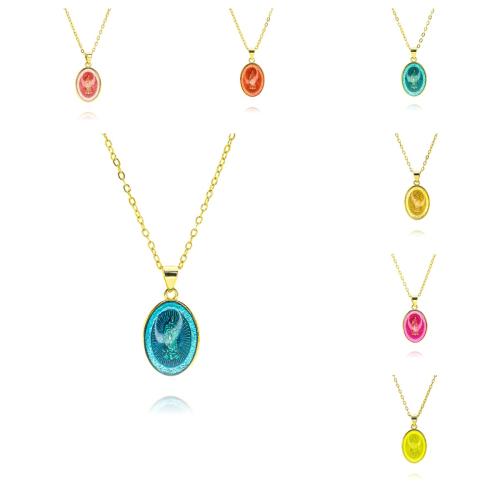 Collier en laiton, Placage, bijoux de mode, doré, protéger l'environnement, sans nickel, plomb et cadmium, Longueur 45 cm, Vendu par PC