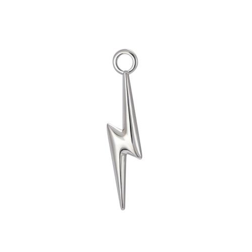 Roestvrij stalen sieraden Hangers, 304 roestvrij staal, Lightning Symbol, DIY, meer kleuren voor de keuze, 23x6mm, Verkocht door PC
