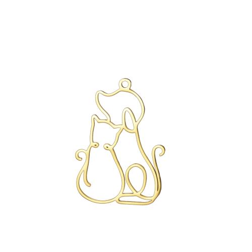 Acier inoxydable animaux Pendentifs, Acier inoxydable 304, animal, Placage, DIY & creux, plus de couleurs à choisir, 22x30mm, Vendu par PC