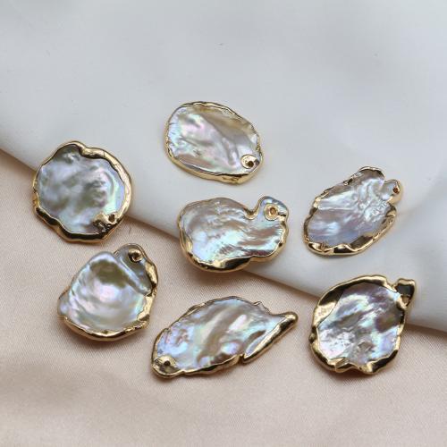 Freshwater Pearl Halsband, med Mässing, Barock, guldfärg pläterade, DIY, fler färger för val, 9-11mm, Säljs av PC