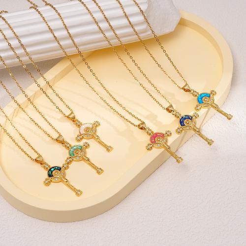 Collier en laiton, avec résine, Placage de couleur d'or, bijoux de mode & pour femme & avec strass, plus de couleurs à choisir, Vendu par PC