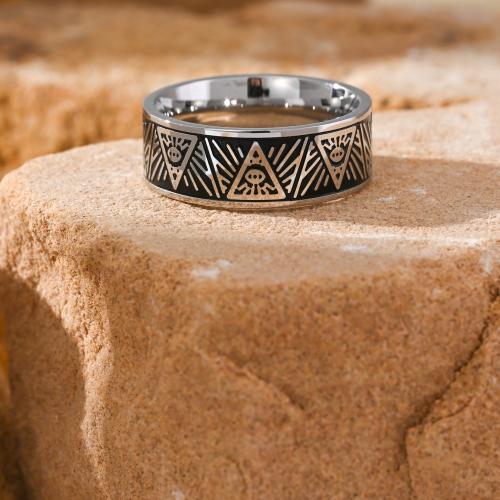 Ring Finger ze stali nierdzewnej, Stal nierdzewna 304, Powlekane, biżuteria moda & różnej wielkości do wyboru & dla człowieka, oryginalny kolor, sprzedane przez PC