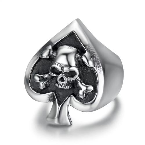 Ring Finger ze stali nierdzewnej, Stal nierdzewna 304, obyty, biżuteria moda & różnej wielkości do wyboru & dla człowieka, oryginalny kolor, sprzedane przez PC