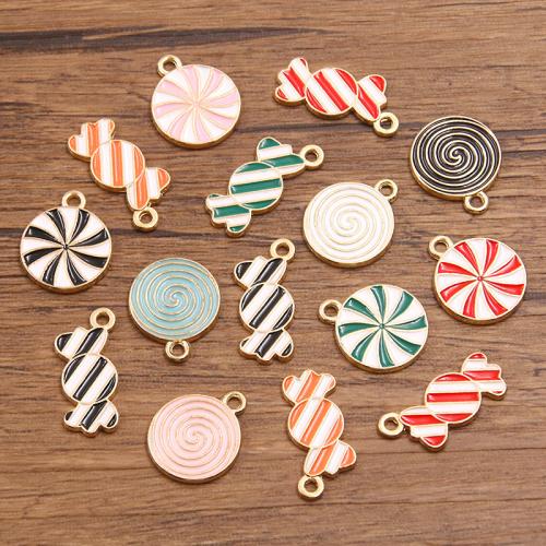 Zinc Alloy émail Pendants, alliage de zinc, Placage, DIY, plus de couleurs à choisir, 100PC/sac, Vendu par sac