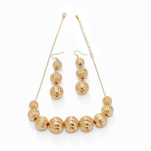 lega in zinco set di gioielli fashion, Cerchio, placcato color oro, gioielli di moda & stili diversi per la scelta & per la donna, Venduto da PC