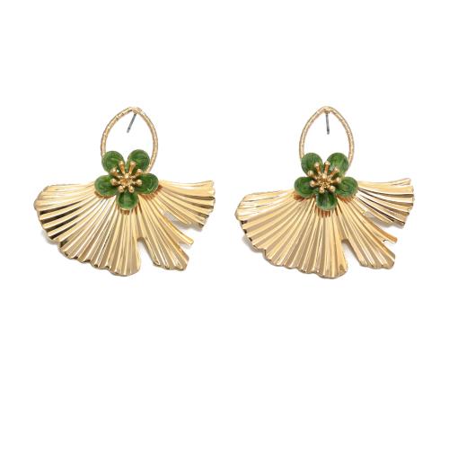 Sinkkiseos Drop Korvakorut, kullan väri kullattu, muoti korut & naiselle & emali, 50x50mm, Myymät Pair