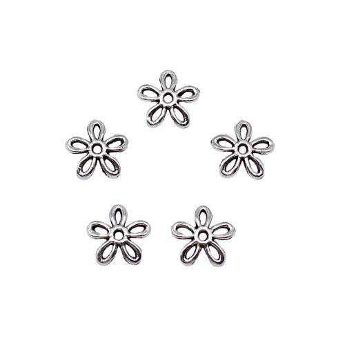 Lo zinco in lega tallone Cap, lega in zinco, Fiore, placcato, DIY, nessuno, 11x11mm, Foro:Appross. 1.6mm, 50PC/borsa, Venduto da borsa