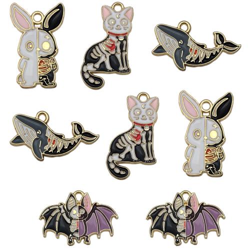 Pendant Halloween Fashion, alliage de zinc, Placage de couleur d'or, Halloween Design & DIY & styles différents pour le choix & émail, Vendu par PC