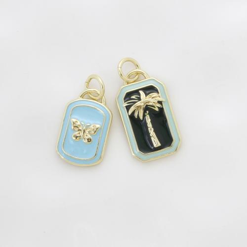 Bijoux pendentifs en laiton, Placage, DIY & émail, plus de couleurs à choisir, 17.70x10x2.60mm, Vendu par PC