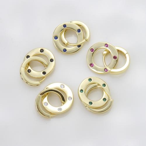 Kuutio Zirkonia Mikro Paven Messinki Korvakorut, päällystetty, tee-se-itse & Micro Pave kuutiometriä zirkonia, enemmän värejä valinta, 17x12.40x1.60mm, Myymät Pair