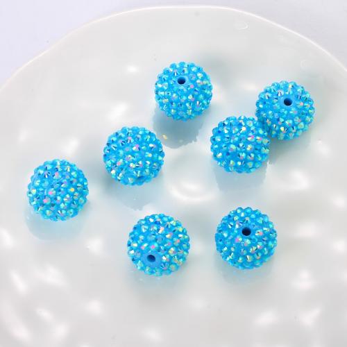 Resin Jewelry Beads with Acrylic DIY blue Sold By Bag