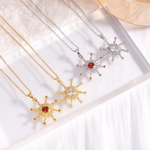 Collier en laiton cubique Zircon Micro Pave, Placage, bijoux de mode & pavé de micro zircon & pour femme, plus de couleurs à choisir, Vendu par PC