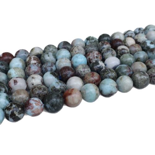 Gemstone Smycken Pärlor, Larimar, DIY, blandade färger, Såld Per 38 cm Strand