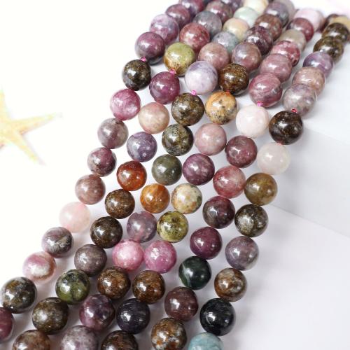 Gemstone Jewelry Karoliukai, Turmalinas, Pasidaryk pats, mišrios spalvos, Parduota už 38 cm Strand