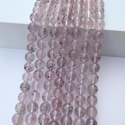 Grânulos de quartzo natural jóias, Morango Quartz, DIY, cores misturadas, vendido para 38 cm Strand