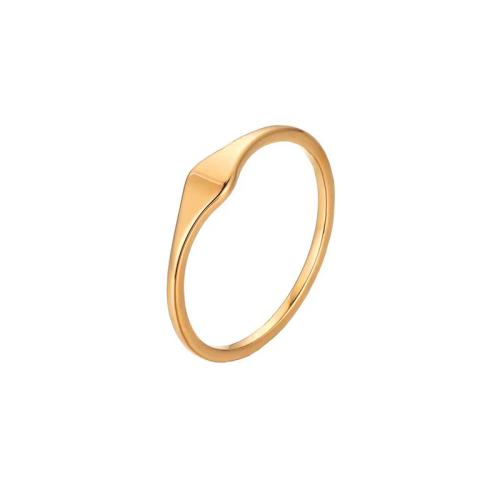 Acier titane bague, Placage de couleur d'or, normes différentes pour le choix & pour femme, Taille:5-10, Vendu par PC