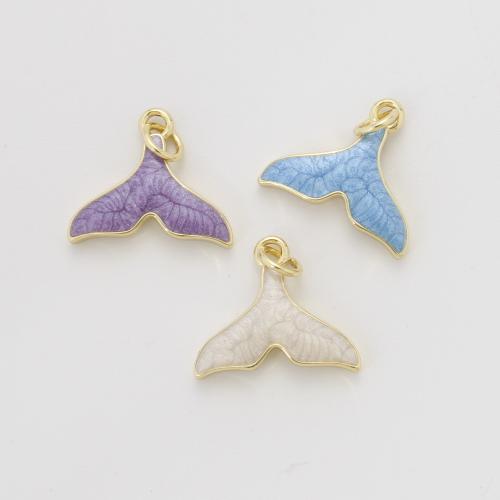 Bijoux pendentifs en laiton, Queue de sirène, Placage, DIY & émail, plus de couleurs à choisir, protéger l'environnement, sans nickel, plomb et cadmium, 14x16.50x2.90mm, Vendu par PC
