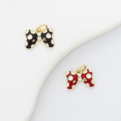 Bijoux pendentifs en laiton, Noeud papillon, Placage, DIY & émail, plus de couleurs à choisir, protéger l'environnement, sans nickel, plomb et cadmium, 8.60x12x2mm, Vendu par PC