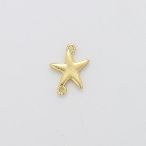 Brass Jewelry Connector Star plated DIY gold nickel lead & cadmium free Sold By PC