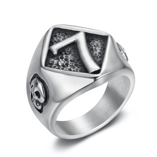 Ring Finger ze stali nierdzewnej, Stal nierdzewna 304, obyty, biżuteria moda & różnej wielkości do wyboru & dla człowieka, oryginalny kolor, sprzedane przez PC